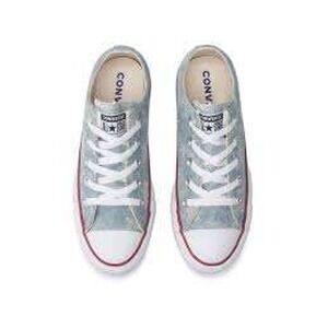 Converse Chuck Taylor All Star Low Top‎ Blue Perforated Canvas Sneakers - Size 8